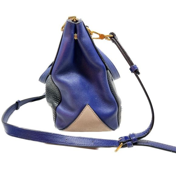 Marc By Marc Jacobs Cow Leather Purple & Black Bag - Picture 5 of 14